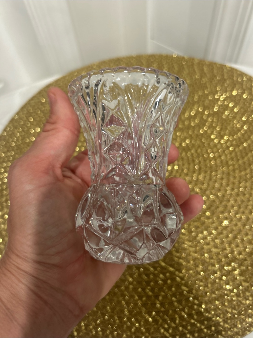 RESTYLE Princess House Vintage Crystal Bud Vase w colored tipped matches strike - Picture 5 of 12